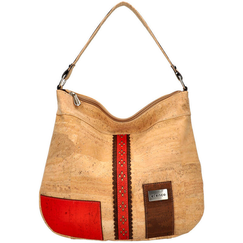 ELENCO Korková dámska kabelka 830MS červená 40954108