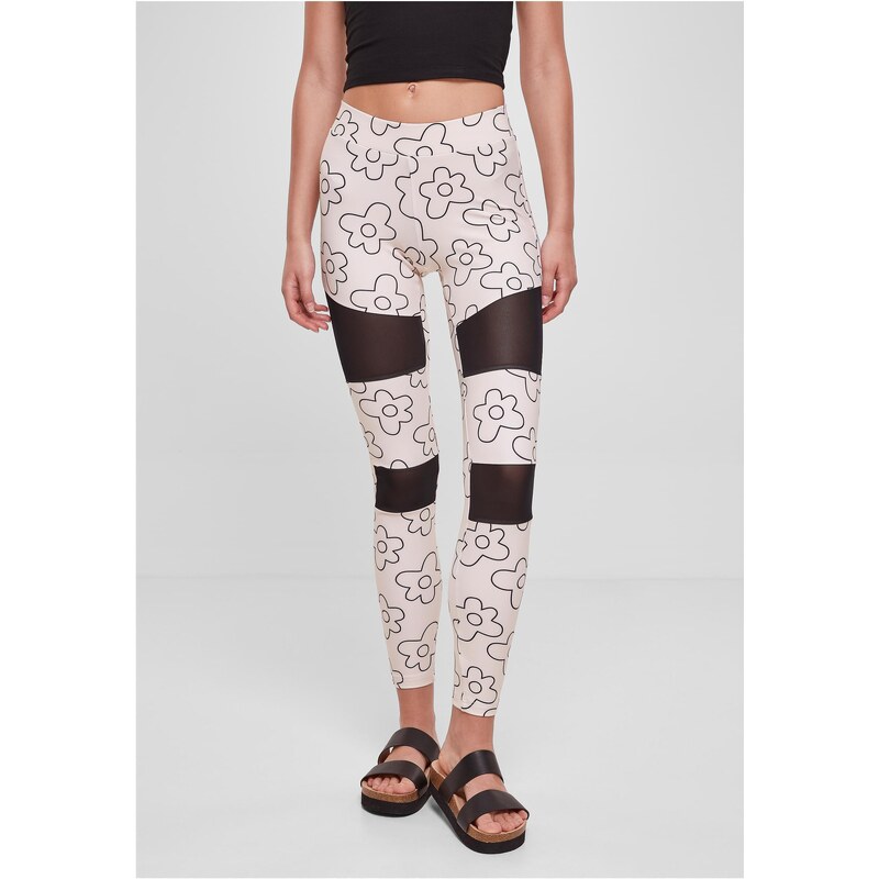 Urban Classics Womens Tech Mesh LEGGINGS AOP Soft Seagrass 50653704