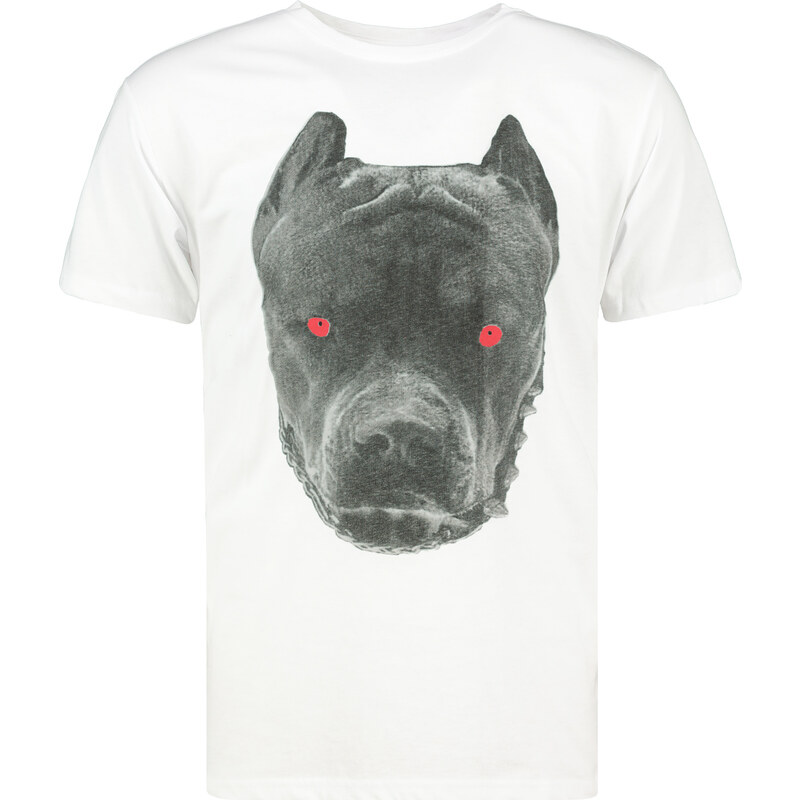 Biele pánske tričko s potlačou Dstreet 50684920