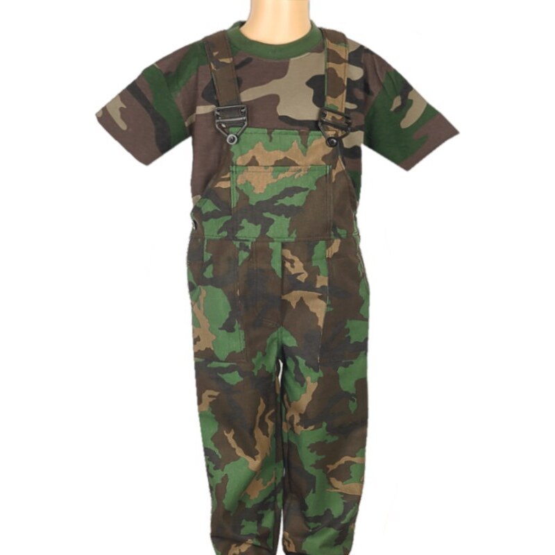 Detské maskáčové nohavice na traky veľkosť 146/164 40978669