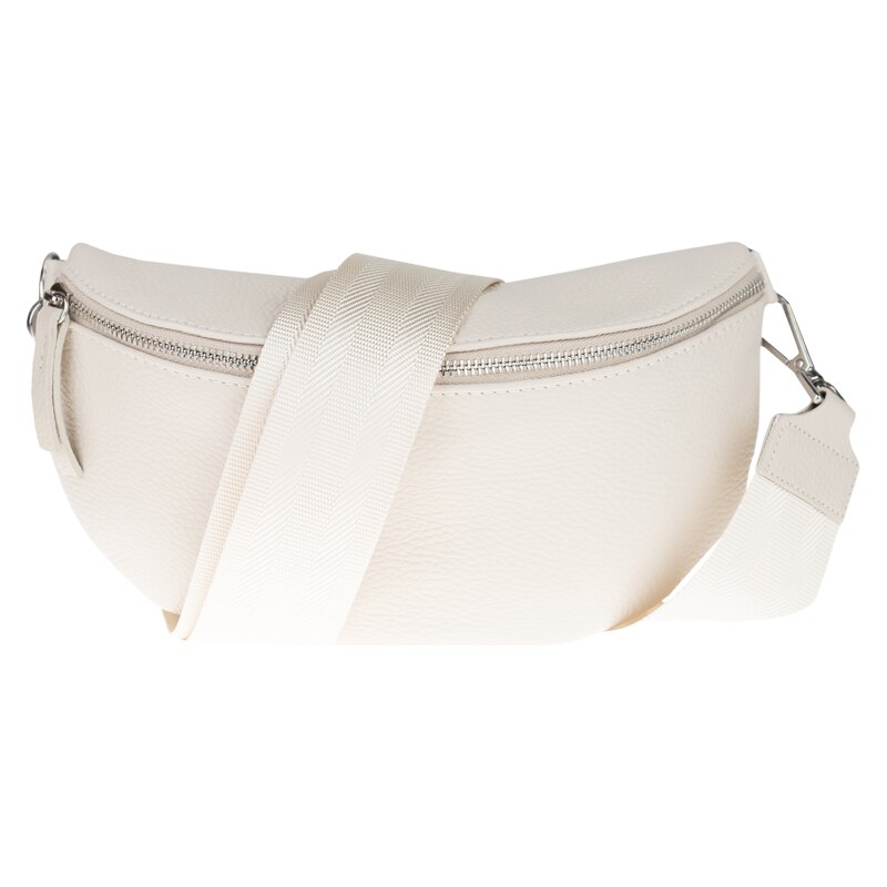 Béžová kožená talianska crossbody kabelka Reni Grande Beige s 40980248