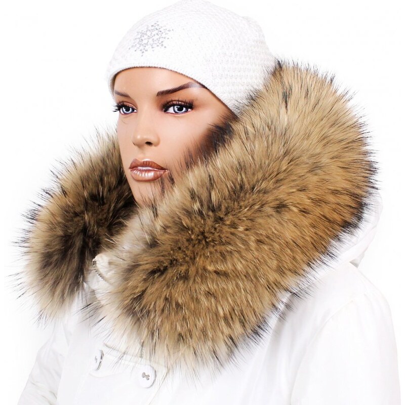 Sikora Kožušinový lem na kapucňu - golier medvedíkovec béžová M 01/49 67062257