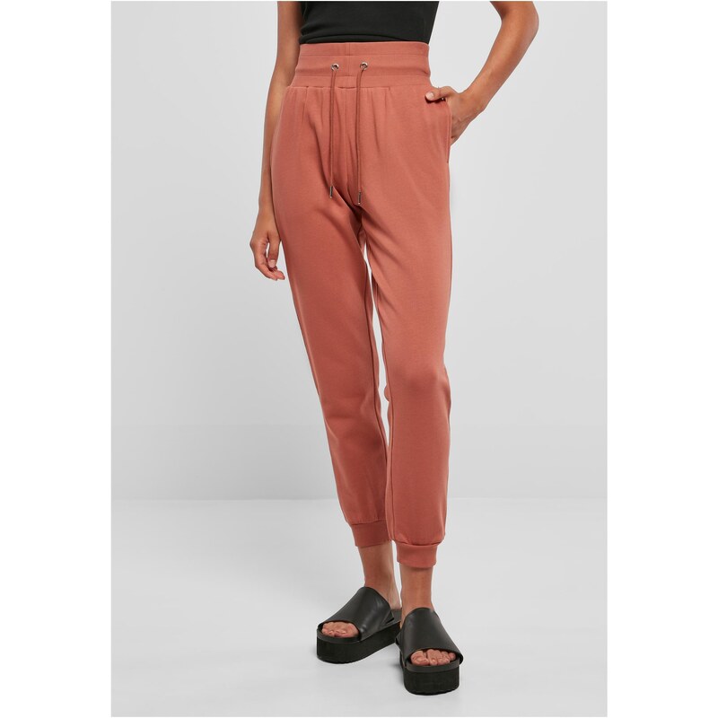 Urban Classics Womens Organic Terracotta High Waist Trousers 50566850