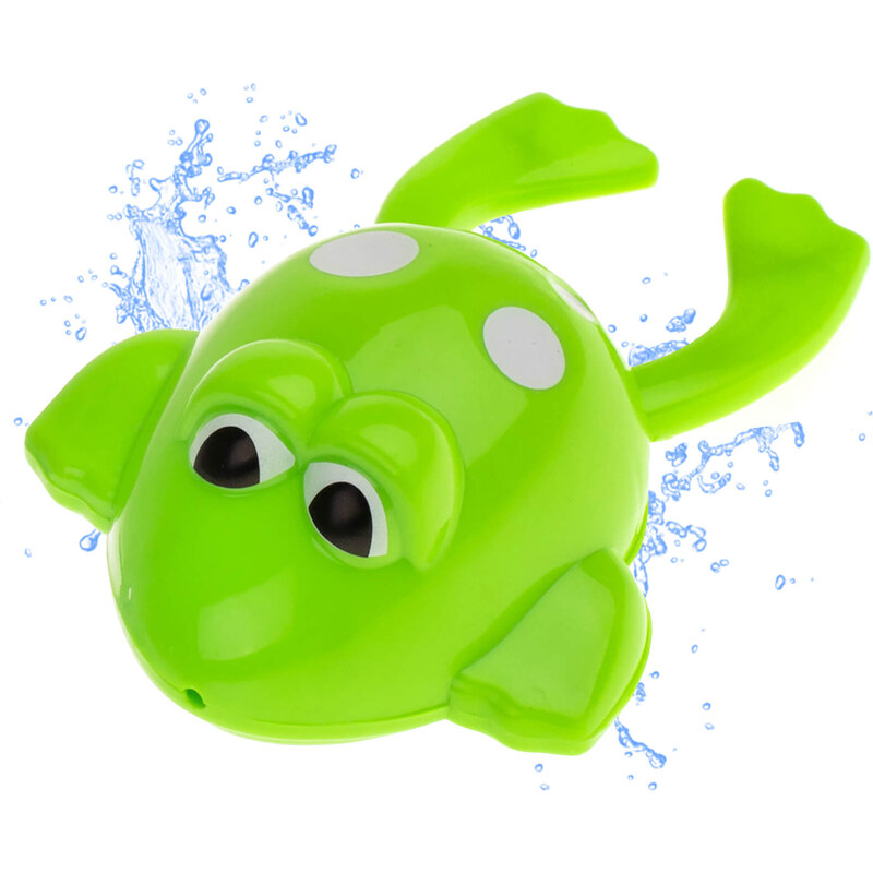 FunPlay 6945 Plávajúca žaba do kúpeľa - naťahovacia 12x7,5cm, zelená