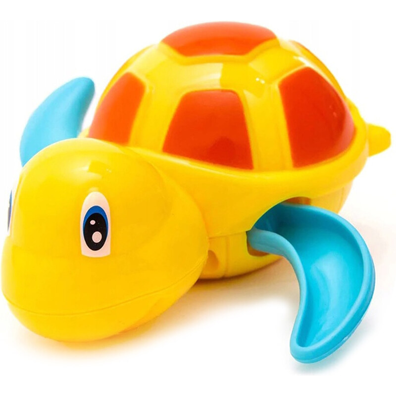 FunPlay 7202 Plávajúca korytnačka do kúpeľa - naťahovacia 13x13cm, žltá