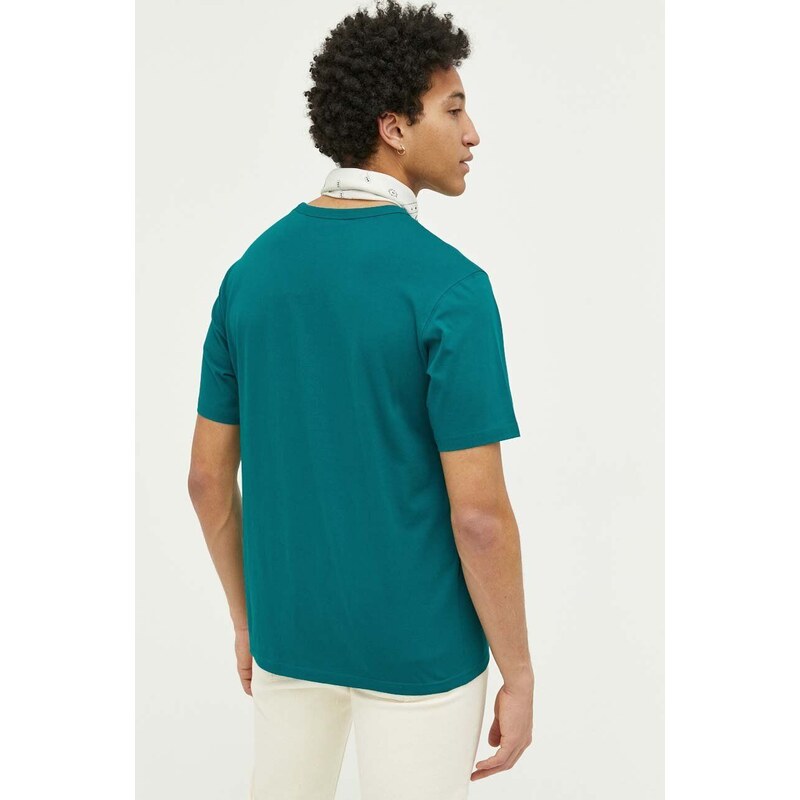 Bavlnené tričko Dickies zelená farba, s potlačou