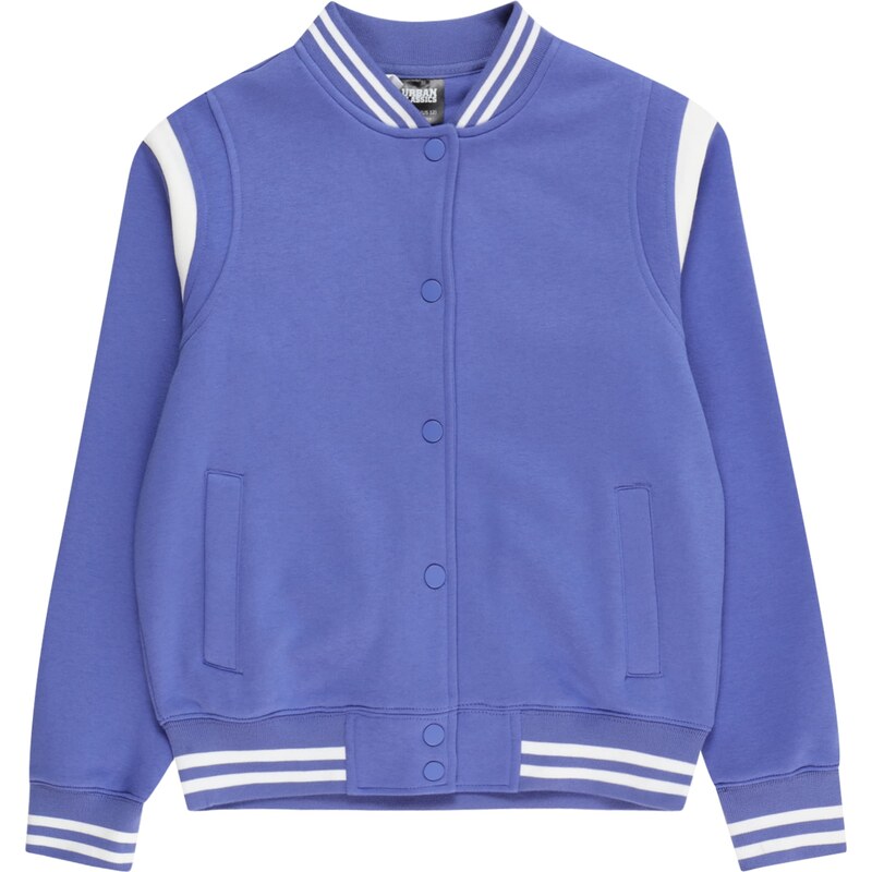 Urban Classics Tepláková bunda fialová / biela 56794617
