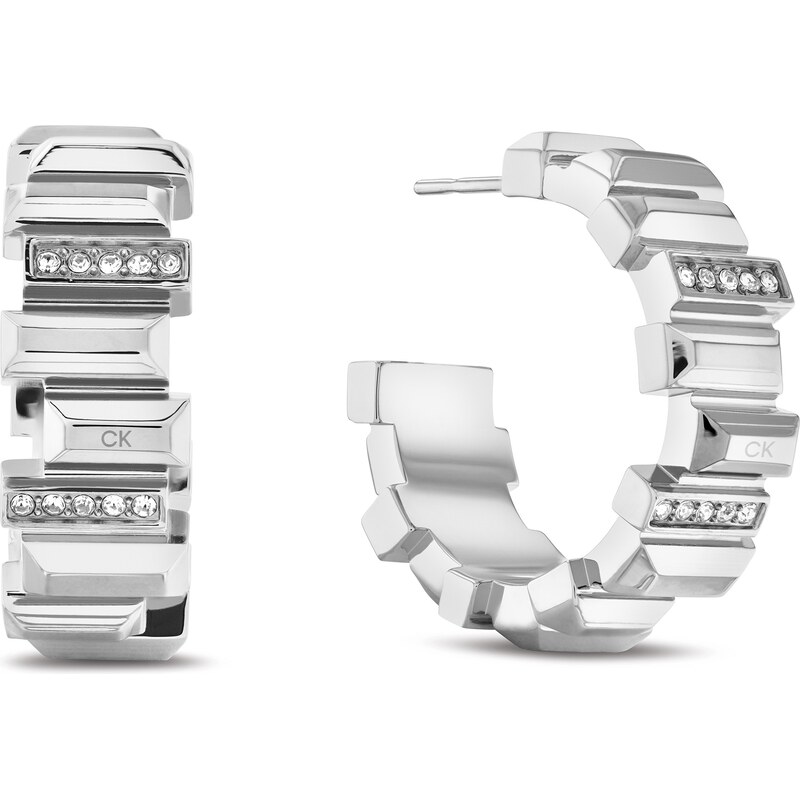 Calvin Klein Masívne oceľové kruhy s kryštálmi Luster 35000237 67122696