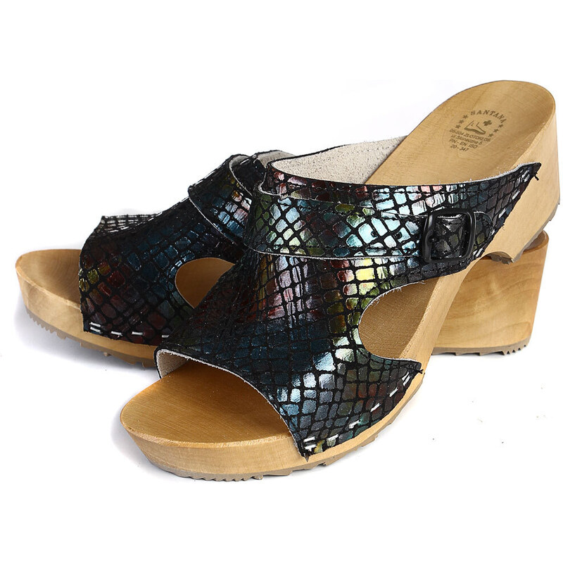 Glara Tmavé metalické dreváky 40985499