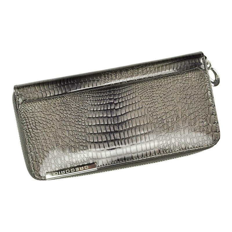 Kožená peňaženka na veľa kariet Gregorio GF111 sivá 40993419