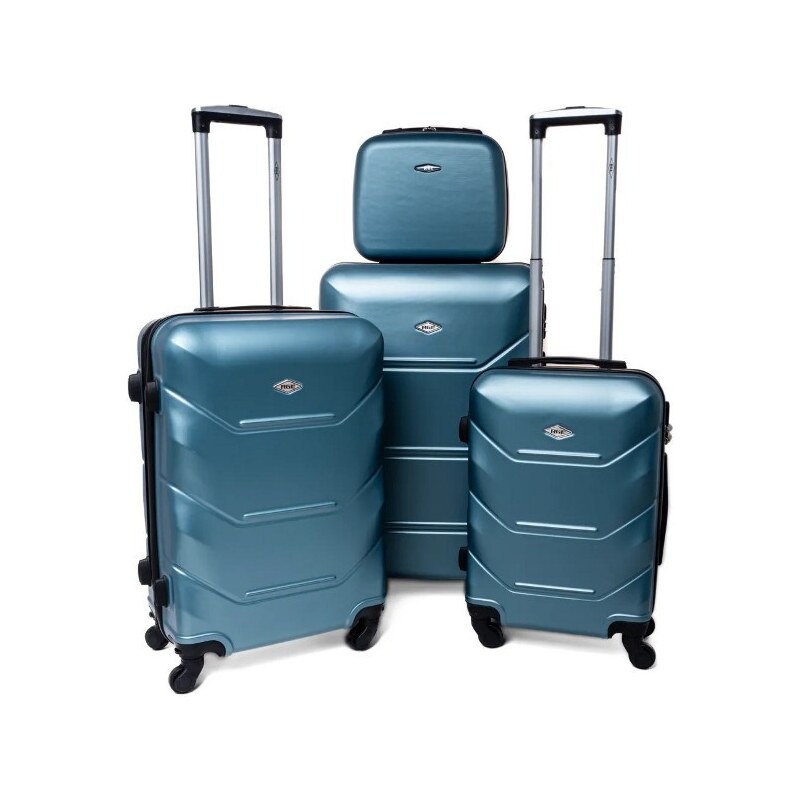 Rogal Tmavotyrkysová sada 4 luxusných ľahkých kufrov "Luxury" - veľ. S, M, L, XL