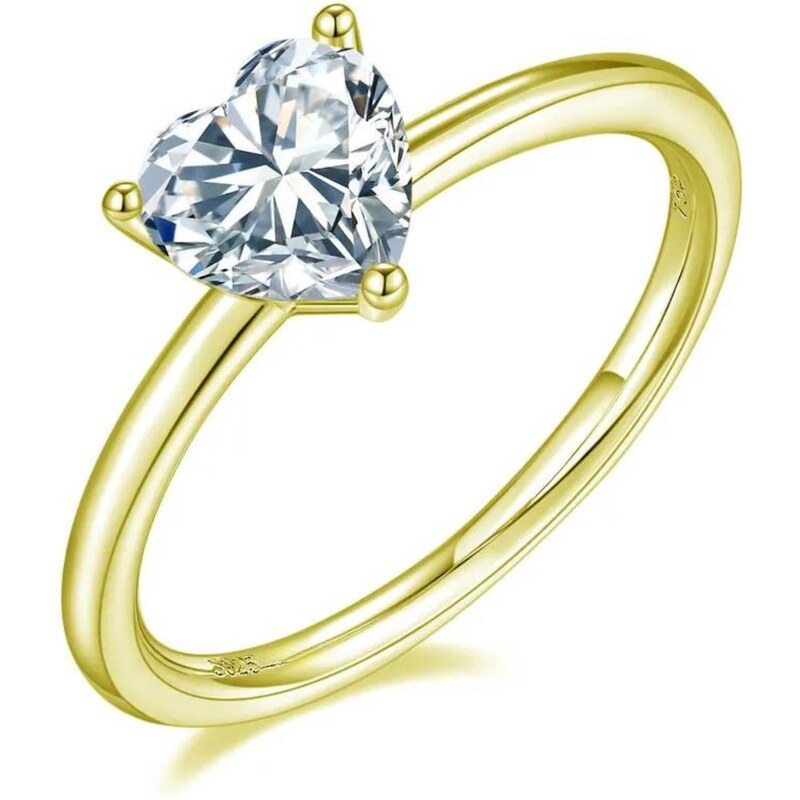 Olivie Strieborný prsteň SRDIEČKO GOLD 7403 40993355