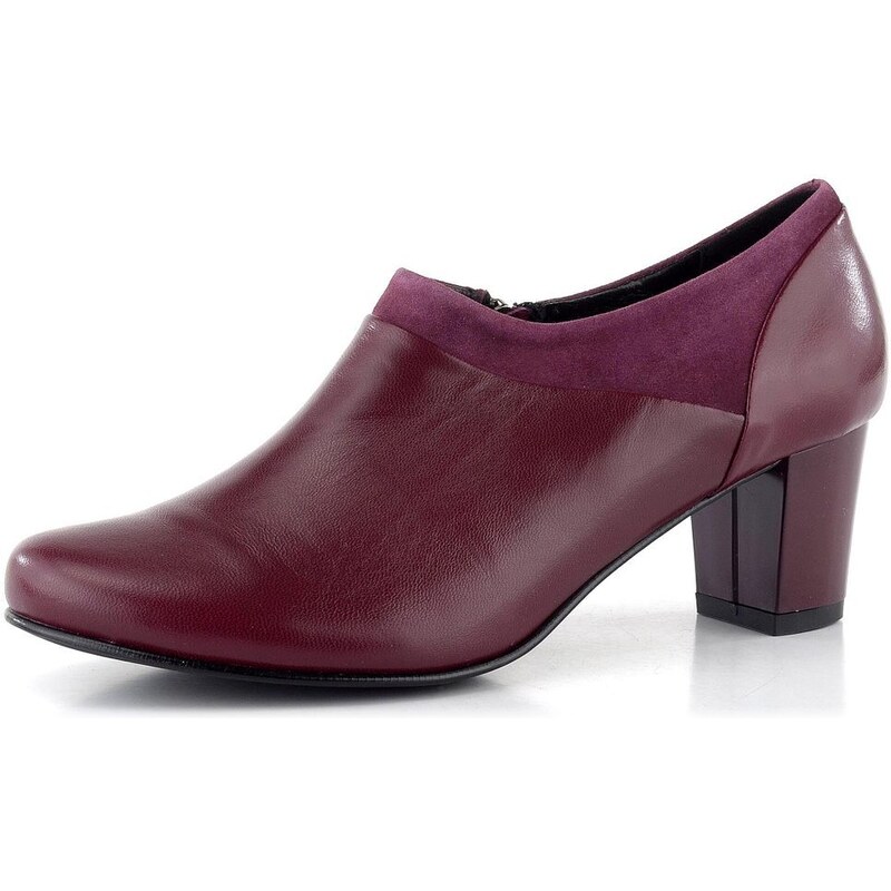 Barton dámske elegantné poltopánky na podpätku merlot 13.22 66060952