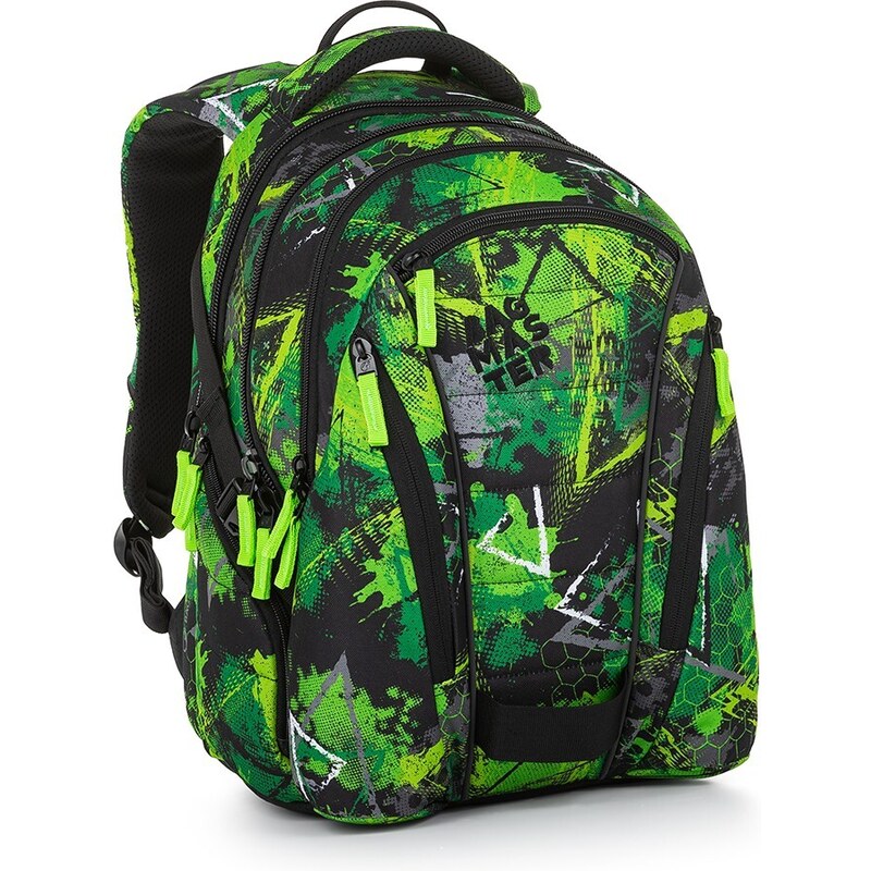 Bagmaster BAG 23 A študentský batoh - zeleno čierny 62192760