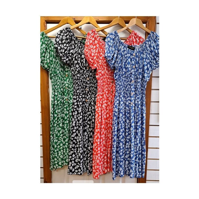 Midi Kvetinové Šaty Modre 41085782