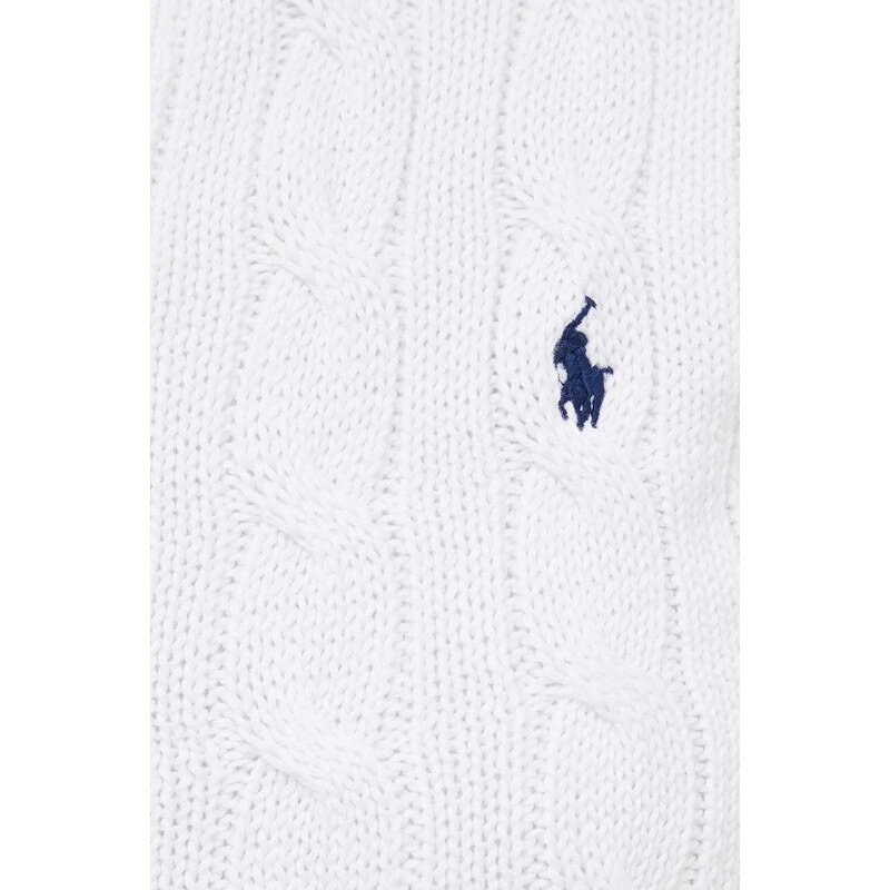 Bavlnený kardigán Polo Ralph Lauren biela farba, tenký, 211906814