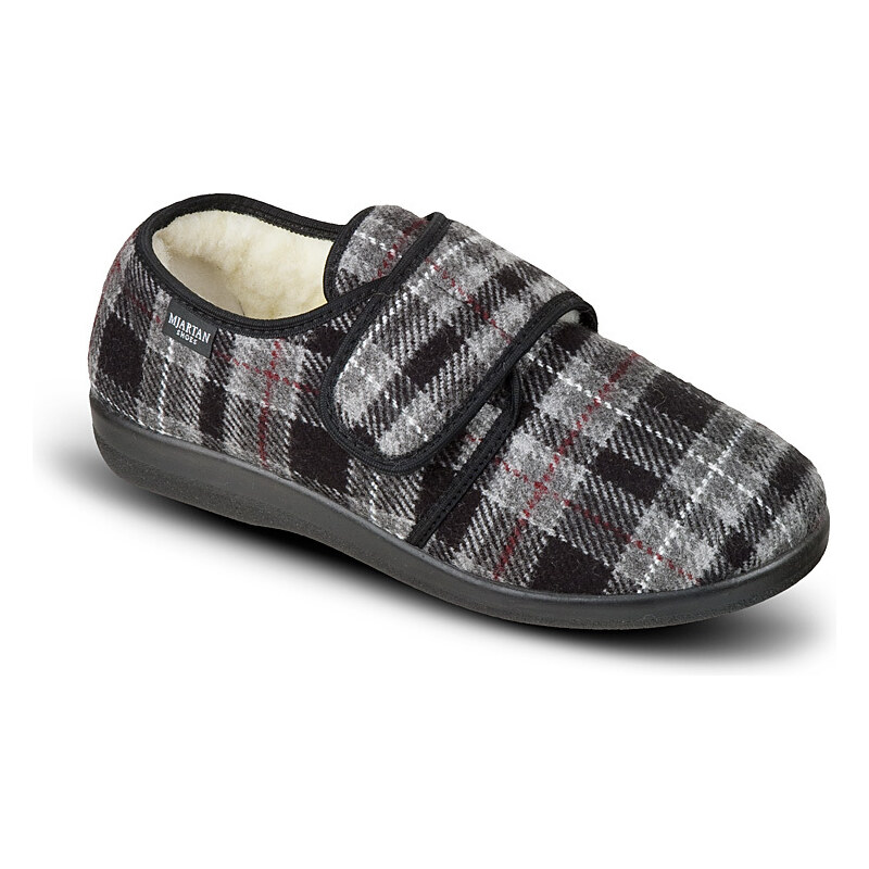 Mjartan Pánske celé uzavreté papuče na suchý zips- zateplené nízke 41091072