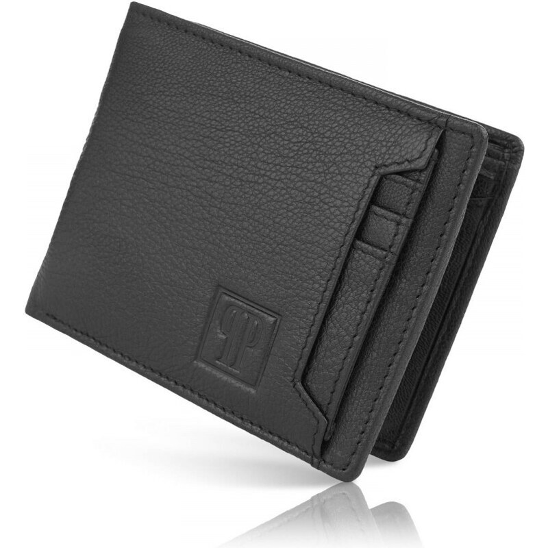 PAOLO PERUZZI Kožená peňaženka s RFID | čierna T-78-BL 41092967