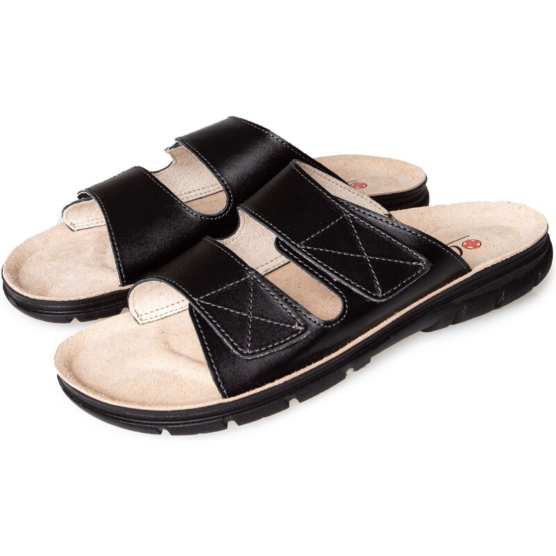 Vlnka Pánske kožené šľapky Dávid čierna veľkosti obuvi - dospelí 41 41360239