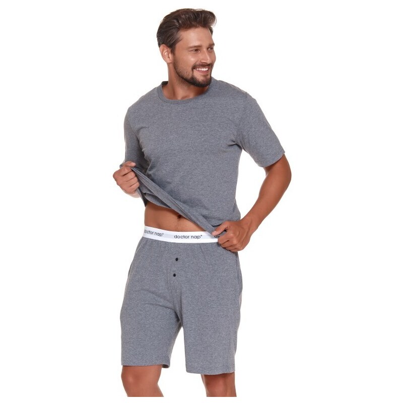 DOCTOR NAP Sivé pánske krátke pyžamo 41130686