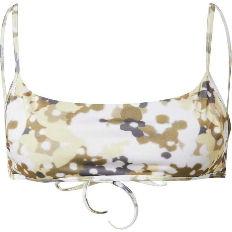 Samsøe Samsøe Bikinový top sivá / olivová / biela 56269207