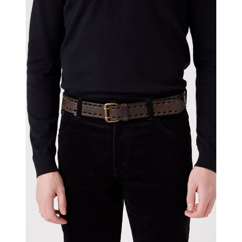 Wrangler DOUBLE PERFORATED BELT BROWN