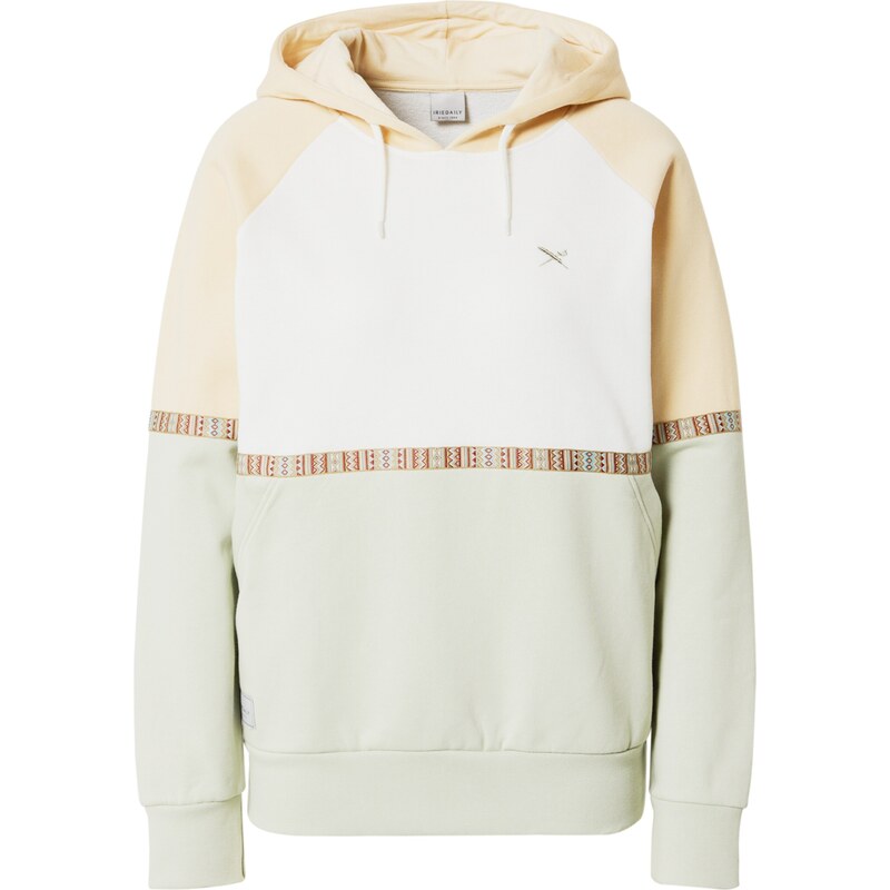 Iriedaily Mikina Kachina svetložltá / pastelovo zelená / červená / 63143560