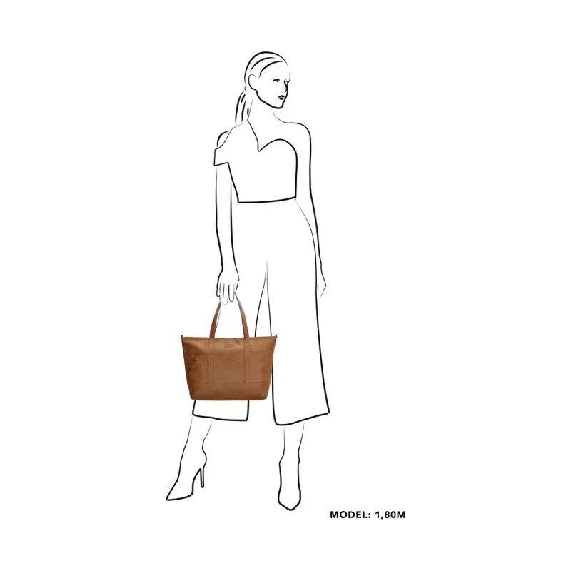 Beagles Hnedá elegantná shopper kabelka „Dominant“