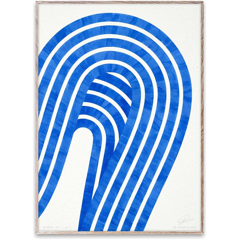 PAPER COLLECTIVE Plagát bez rámu Entropy Blue 01 30 × 40 cm