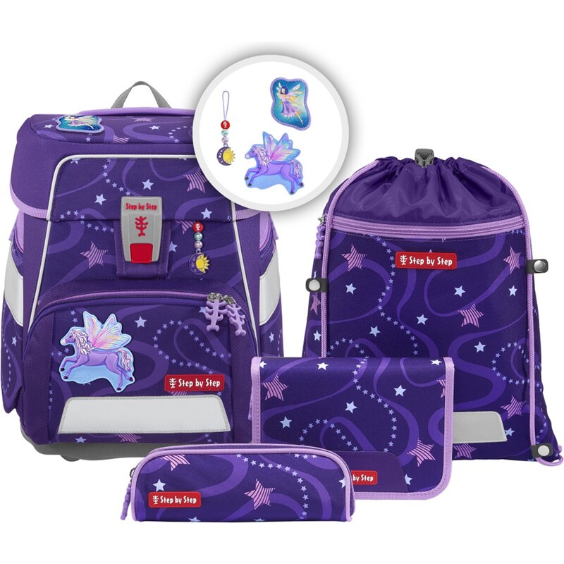 Step by Step Školská aktovka SPACE pre prvákov - 5-dielny set Pegas 47993890