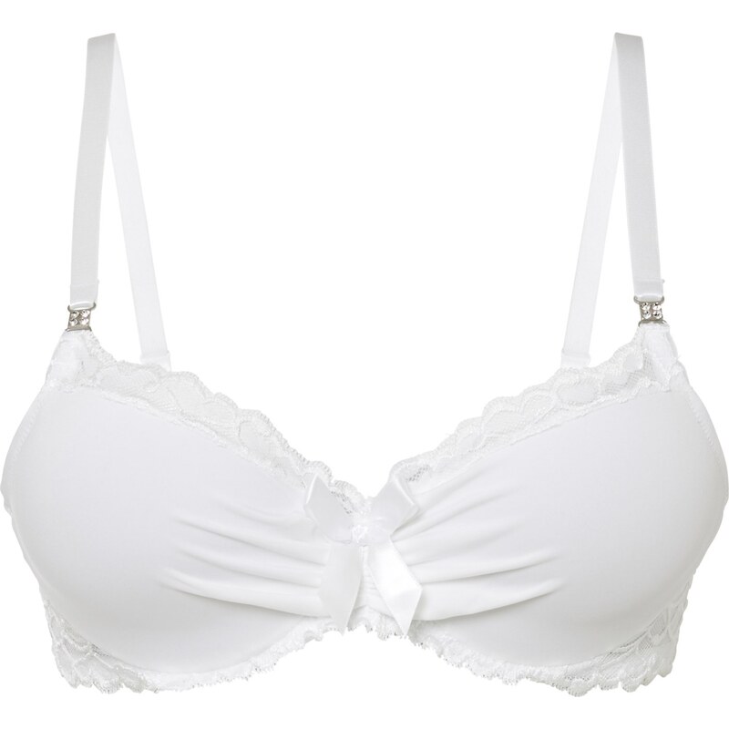 bonprix Vystužená podprsenka s recyklovaným polyamidom, farba biela 44740852