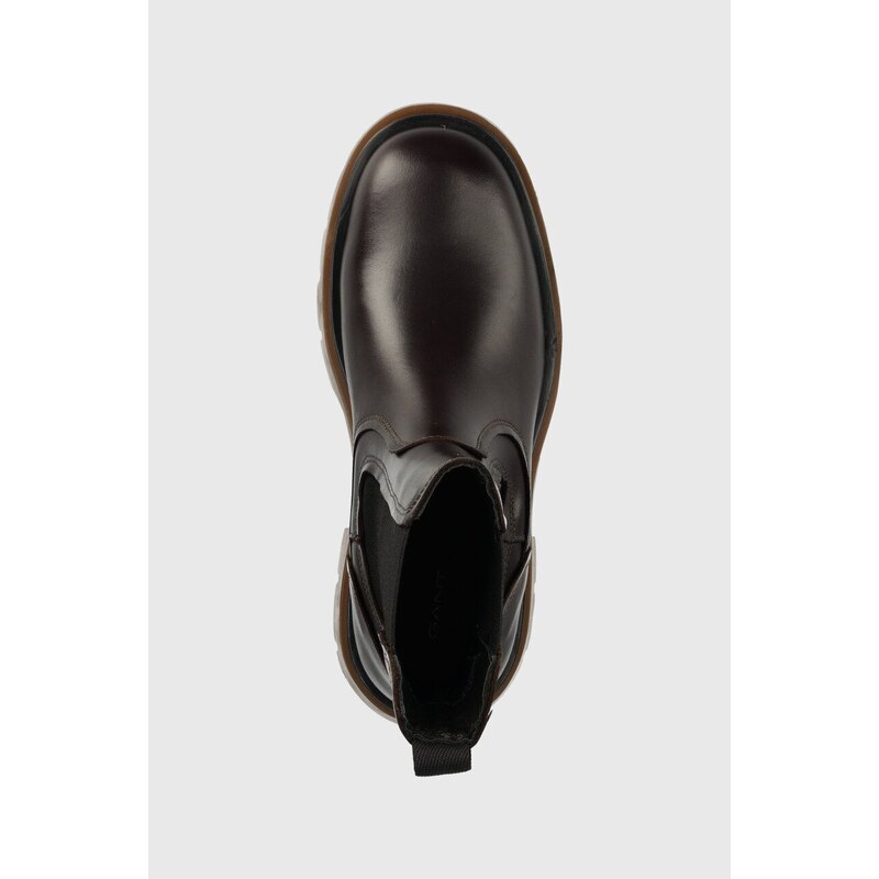 Kožené topánky chelsea Gant Meghany dámske, hnedá farba, na plochom podpätku, 25551429.G46