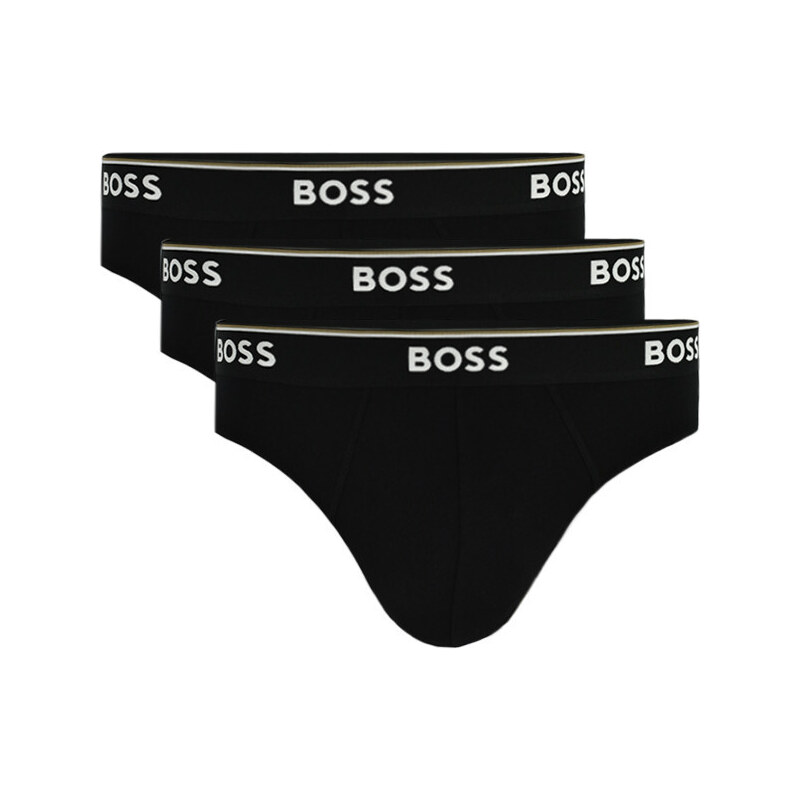 3PACK pánske slipy Hugo Boss čierne 65361033