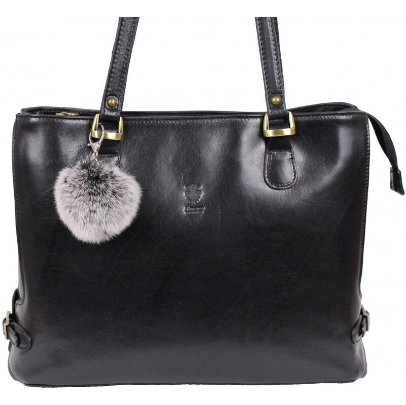 Sikora Kožušinový prívesok ku kabelke alebo kľúčom líška čierno - 67603464