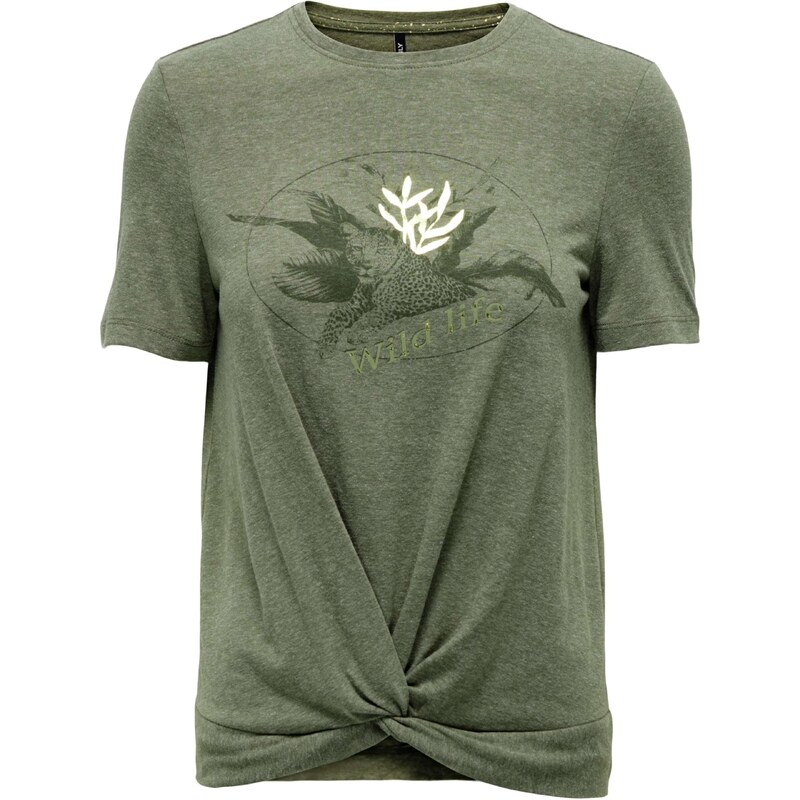 ONLY Tričko ONLCarriee zelená / zelená melírovaná / biela 41231095