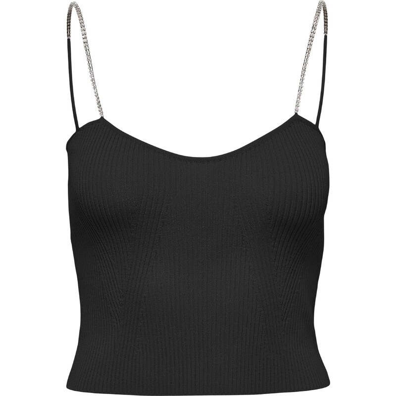 ONLY Vyšívaný top Moon čierna 44679971