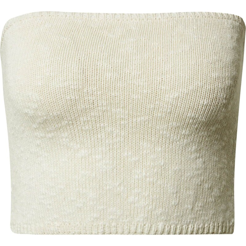 ABOUT YOU x Marie von Behrens Vyšívaný top Cecile krémová / šedobiela 41263682