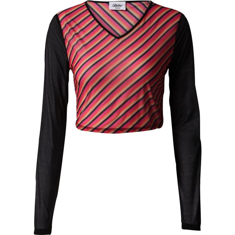 Bella x ABOUT YOU Tričko Alene béžová / oranžová / ružová / čierna 41302134