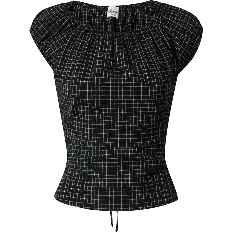 Bella x ABOUT YOU Tričko Lea čierna / biela 41263748