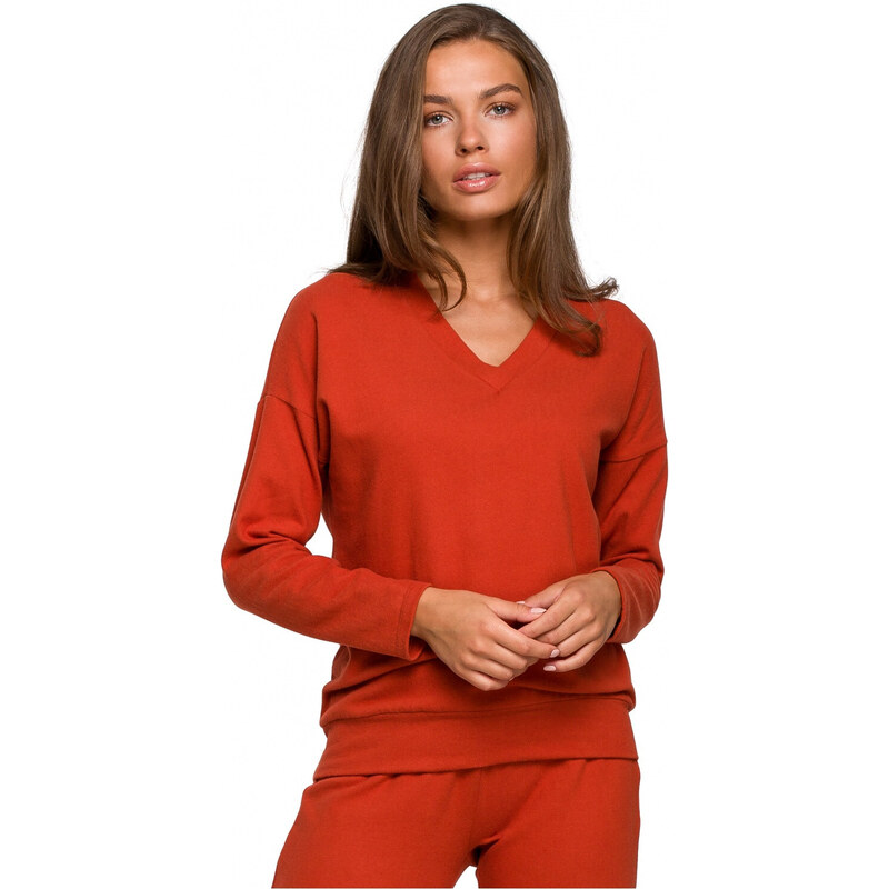 Dámsky sveter S246 terakota - Stylove 41270734