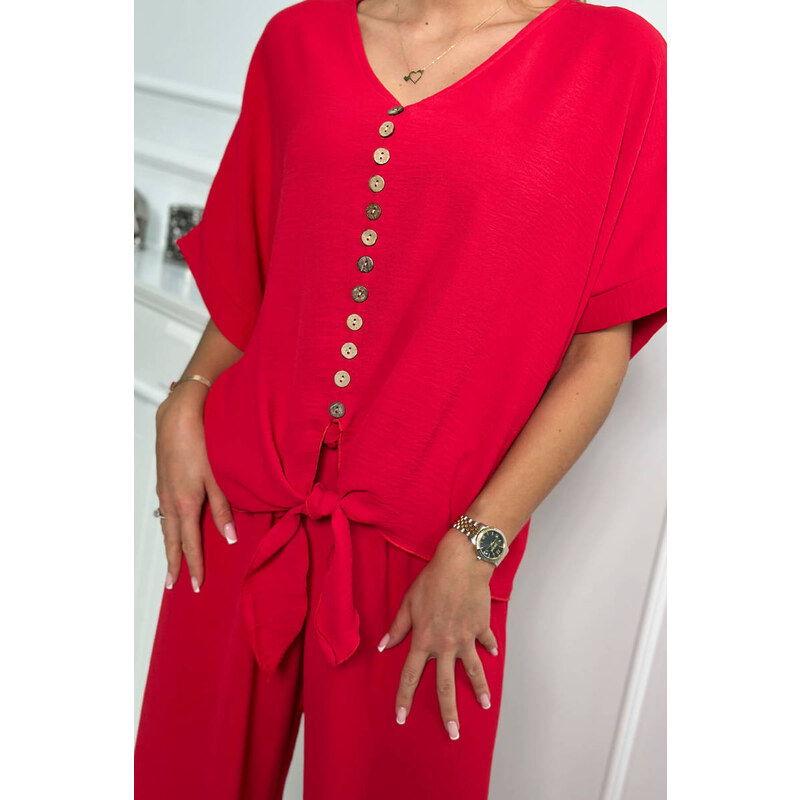 Kesi Set of blouse with red trousers