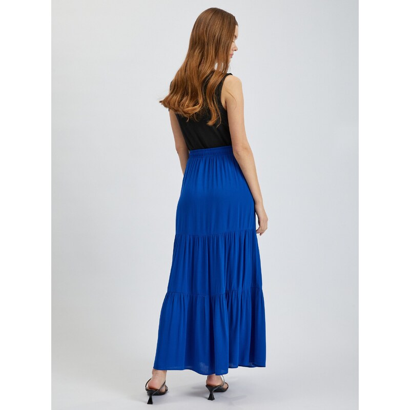 Orsay Blue Ladies Maxi Skirt - Ladies