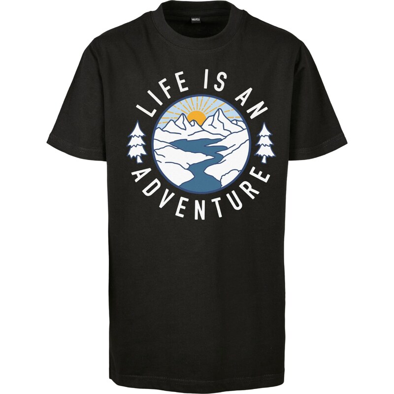 Mister Tee Tričko Life Is An Adventure tmavomodrá / oranžová / čierna 56627414