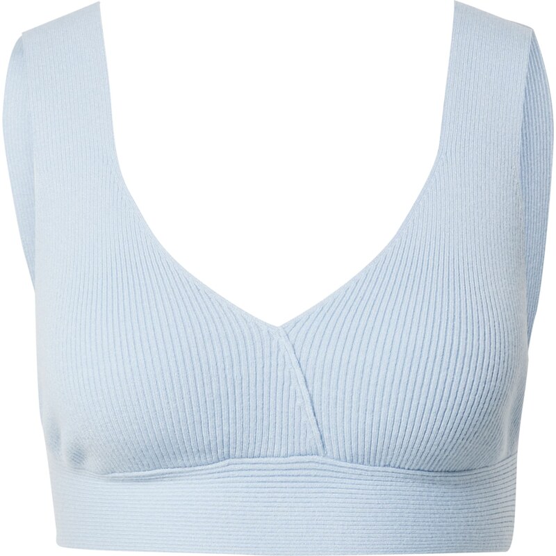 ABOUT YOU x Laura Giurcanu Vyšívaný top Janine svetlomodrá 41355417