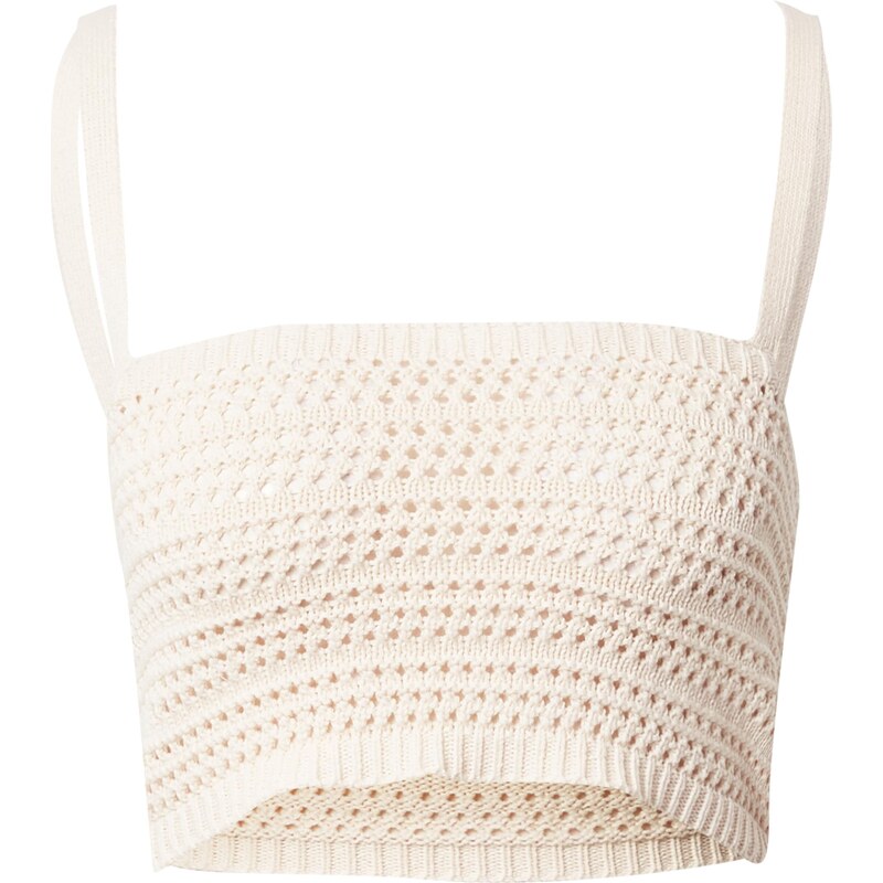 A LOT LESS Vyšívaný top Lumi béžová 41355564