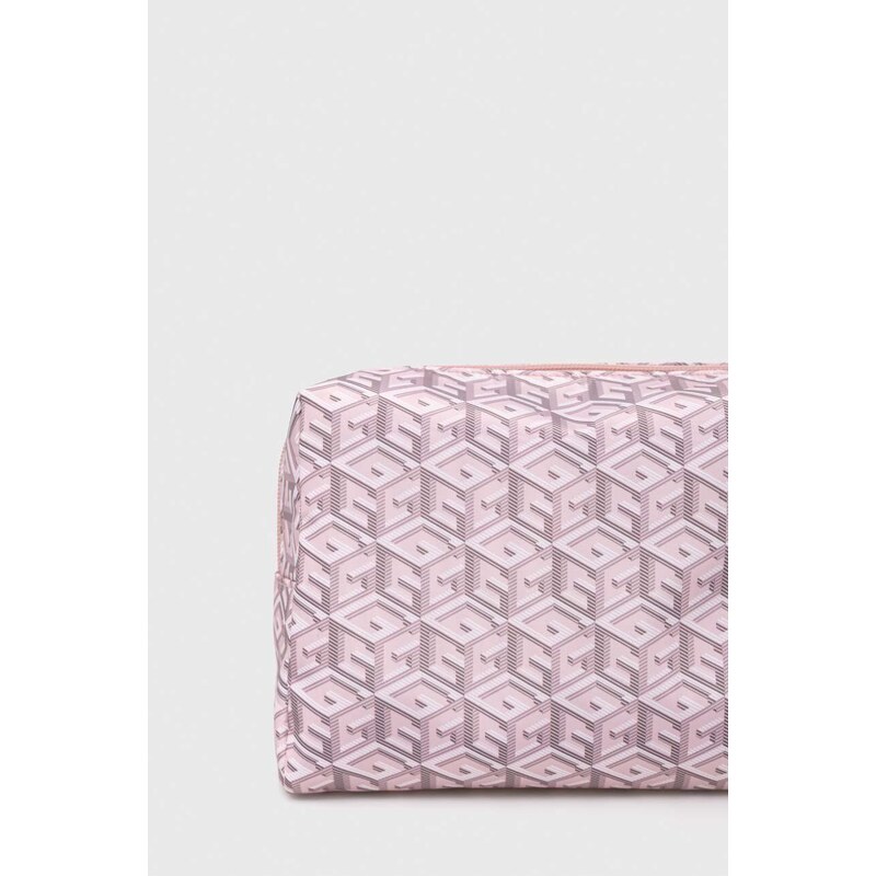 Kozmetická taška Guess ružová farba