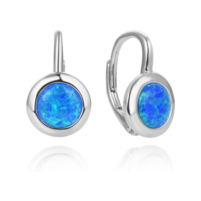Olivie Strieborné náušnice MODRÝ OPÁL 7431 41345360