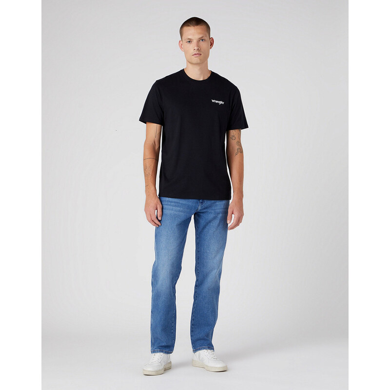 Dvojbalenie pánskych tričiek WRANGLER W7BZFQE12 SIGN OFF TEE TRUE NAVY 41336175