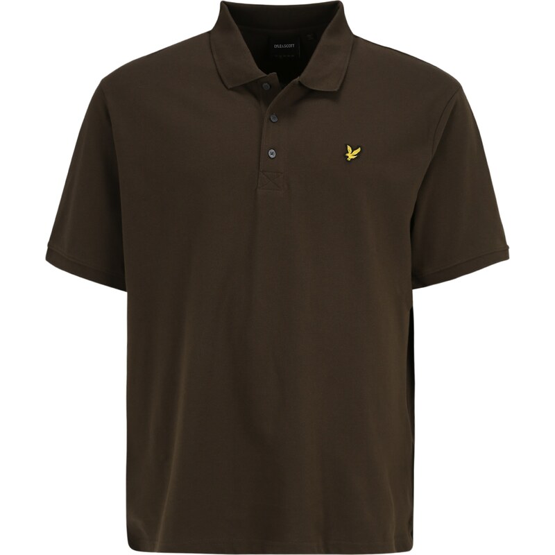 Lyle & Scott Big&Tall Tričko tmavohnedá / žltá 67790067