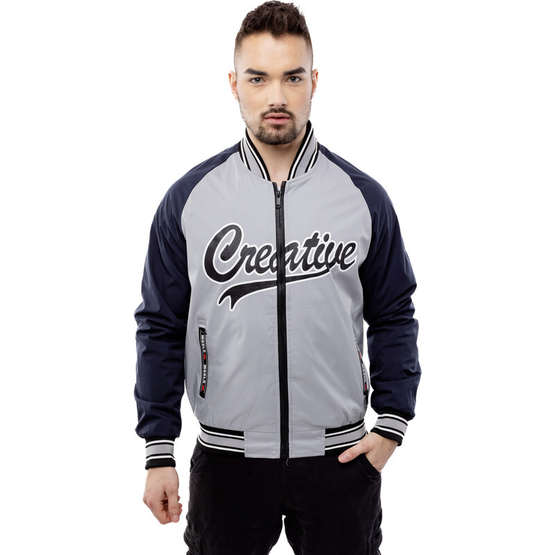 Men Baseball Jacket GLANO - gray 50645867